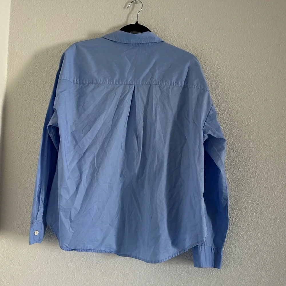 Old Navy Sky Blue The Boyfriend Shirt - Picture 4 of 4